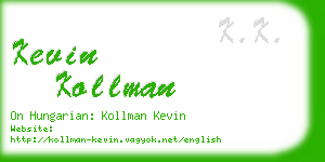 kevin kollman business card